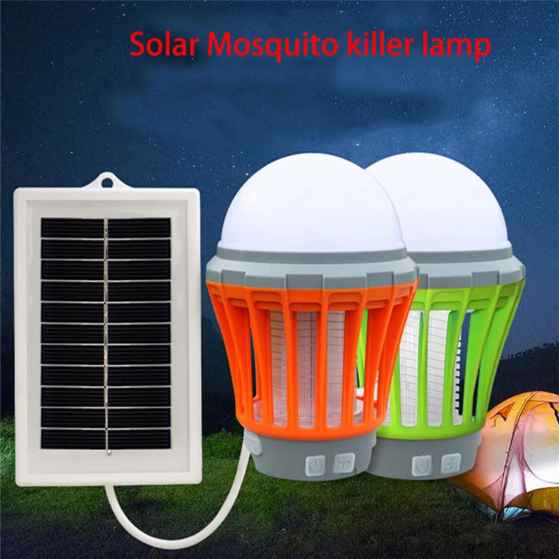 Mosquito Killer Light UV Solar LED Electric Fly Insect Bug Pest Trap Zapper Killer Night Lamp USB Repellent Lights (4)