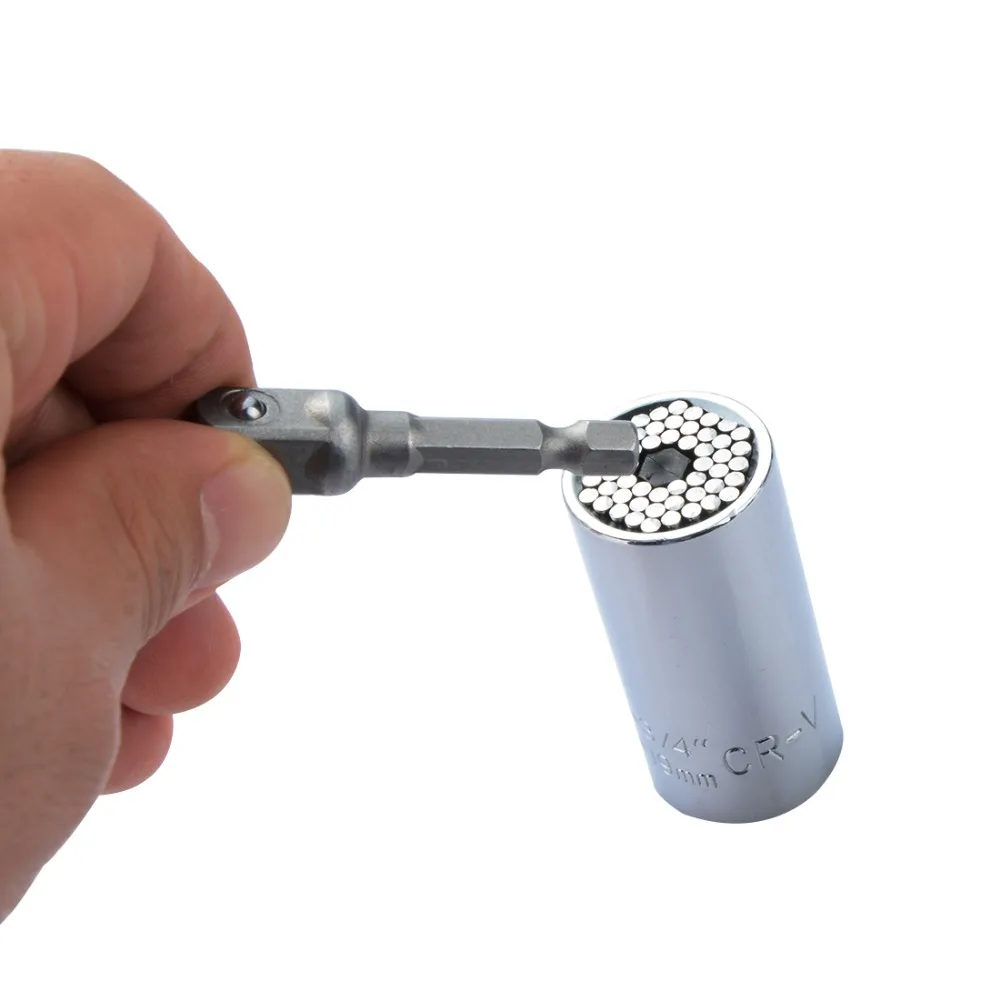 

Torque Wrench 7-19mm Head Set Socket Sleeve Power Drill Ratchet Bushing Spanner Key Magic Grip Multi Hand Tools