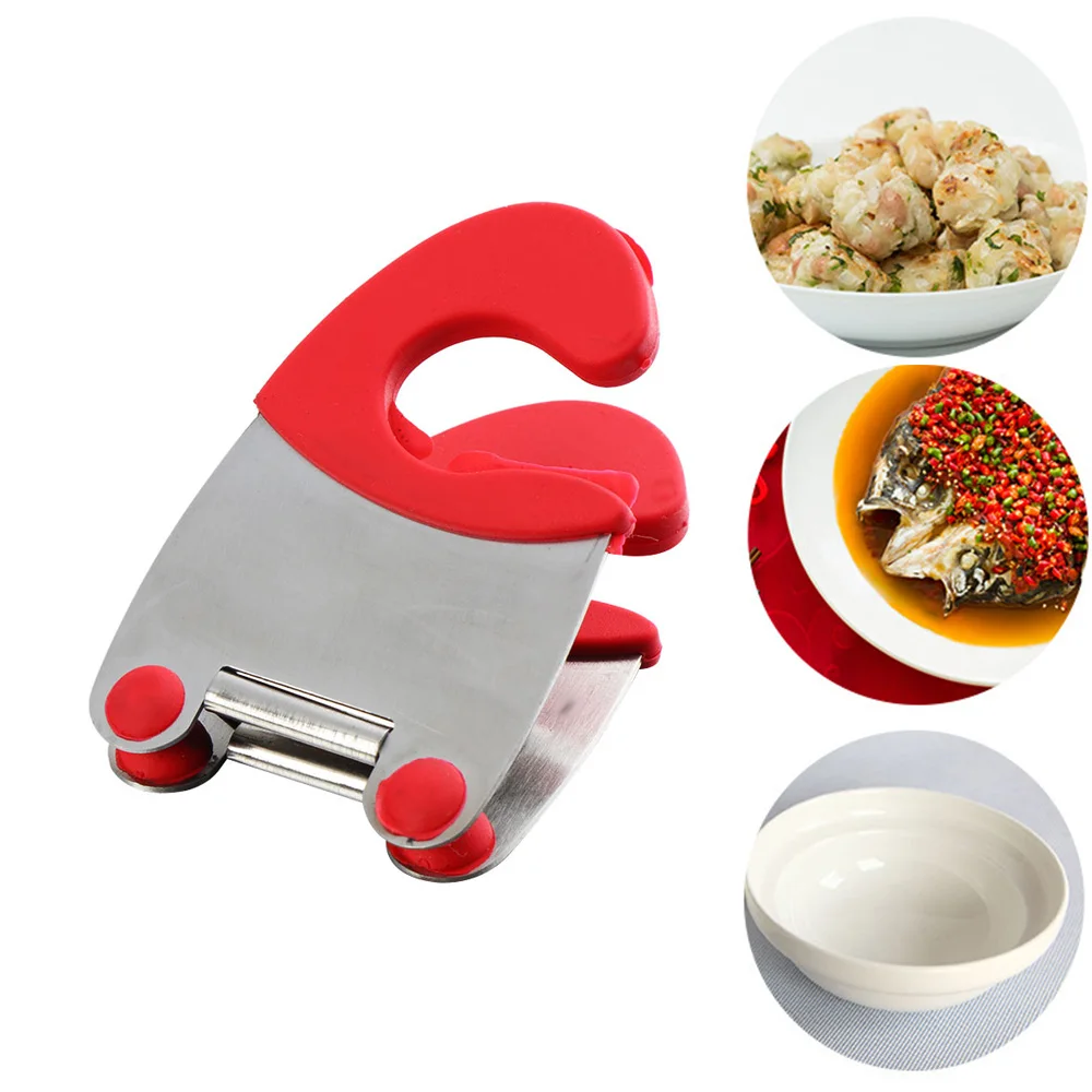 

Useful Pot Clip Holder Stainless Steel Plate Tweezers Pan Storage Rack Clamp Spoon Holder Cooking Tools