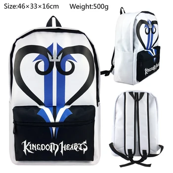 

Game Kingdom Hearts Backpack Canvas Student School Bag Packsack Laptop Bag Boys Girls Cosplay Book Bag Mochila Leisure Rucksack