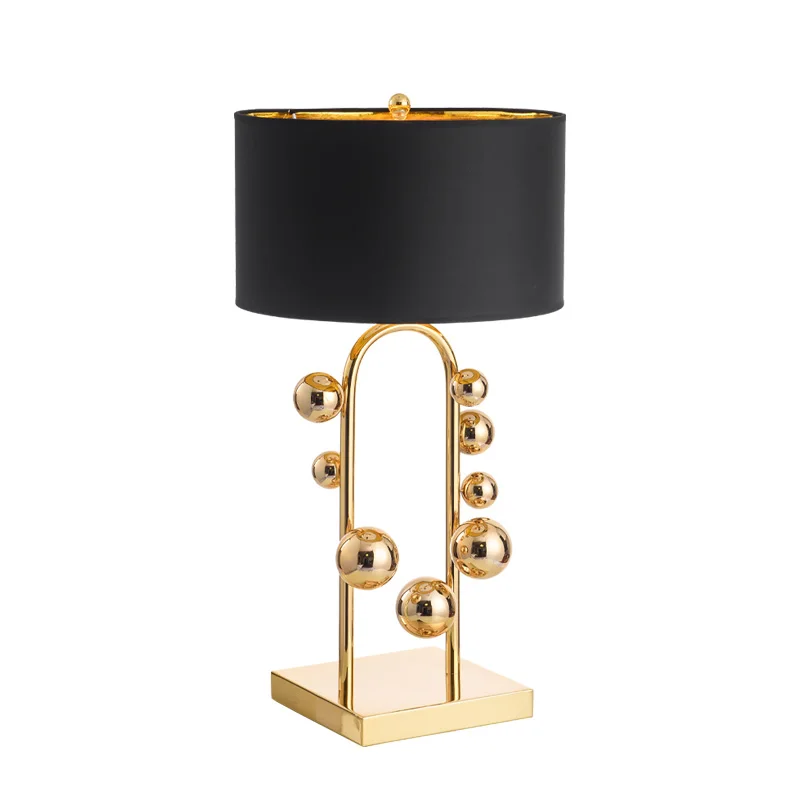 

Modern Tiffany-Style Table Lamp Bedroom Bedside Copper Table Lamps Home Deco Fabric Desk Lamp Cover Living Room Hotel Desk Light