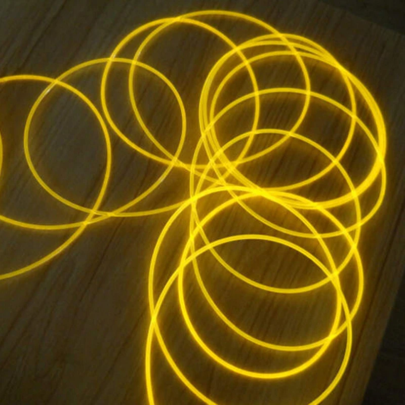 100m/roll 2.0mm Side Glow PMMA Fiber Optic Cable for Car Outline decoration use