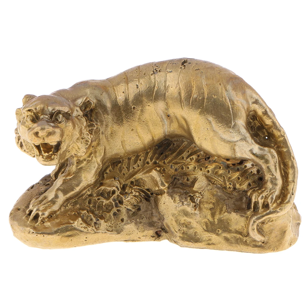 Pure Solid Brass Animals Statues Figurines Chinese Zodiac Shengxiao Ornaments for Home Office Table Desktop Shelf Decoration
