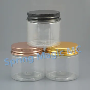 

30g Transparent Cream Jar with black/gold/bronze Aluminum lid,Eye Cream Bottle Mask/Foundation Case,Empty cosmetic plastic jar