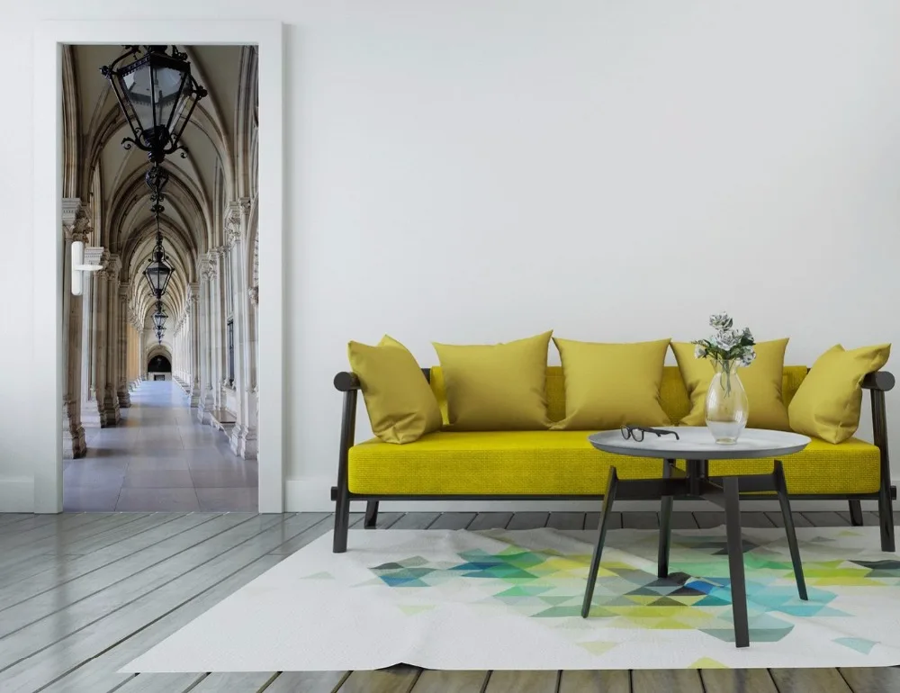 door-stickers-living-room-themes-virtual-category-colonnade-in-vienna-city-hall-austria