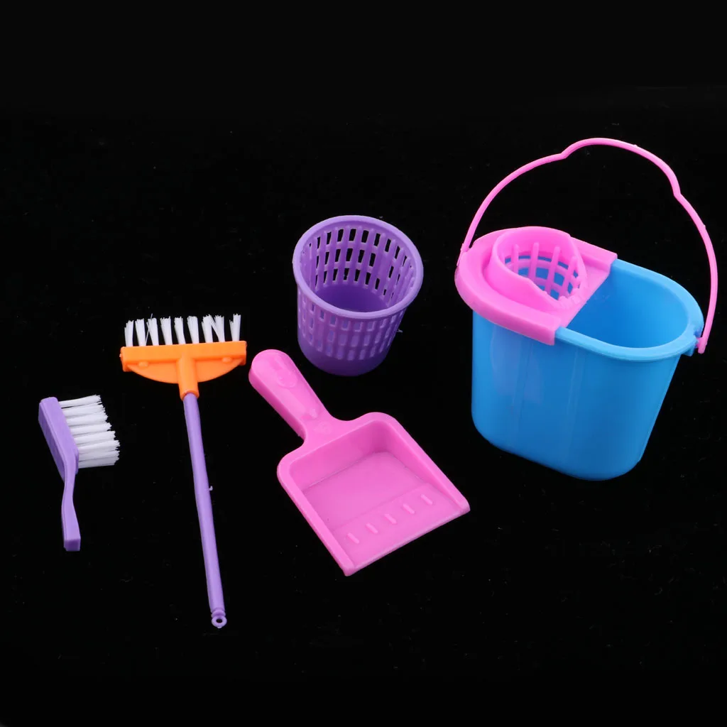 Dollhouse Nursery Room Simulation Baby Cleaning Tools Set Furniture Toy for MellChan 9-11inch Reborn Doll Playset Toy