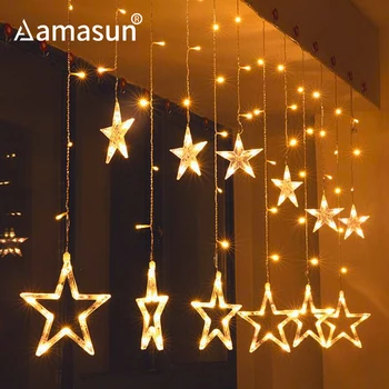 

Christmas Lights Holiday Garland LED Curtain Lights New Year's Garland EU 220V US 110V 5M Fairy Lights For Wedding Party Decor