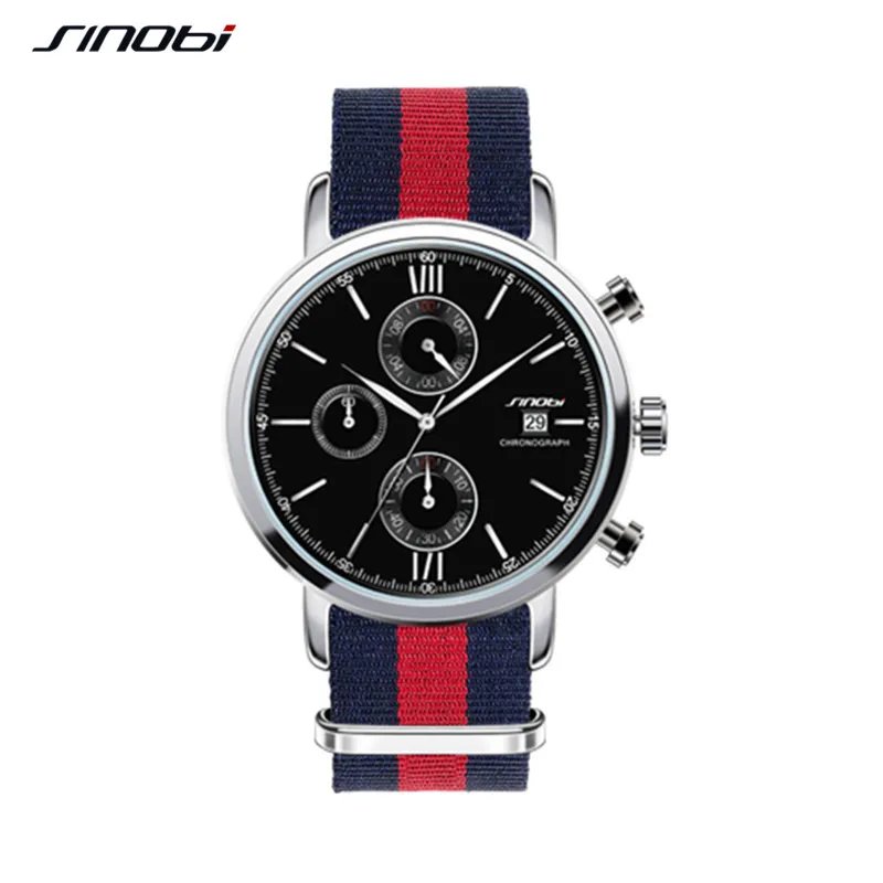 

SINOBI Men's Creative Milan Strap Wrist Watches Relogio watch rotate dial plate Wrist Free shipping Creative & sports watches