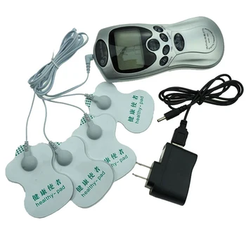 

Electrical Muscle Stimulator Digital Meridian Therapy Massager Body Relax Pain Relief With 4Pcs Electrode Pads US Plug