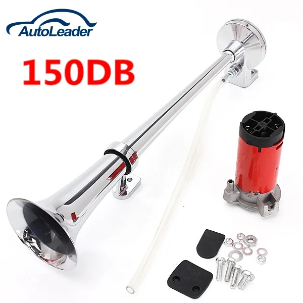 150DB Super Loud 12V Single Trumpet Air Horn Compressor Truck Lorry Boat Train
