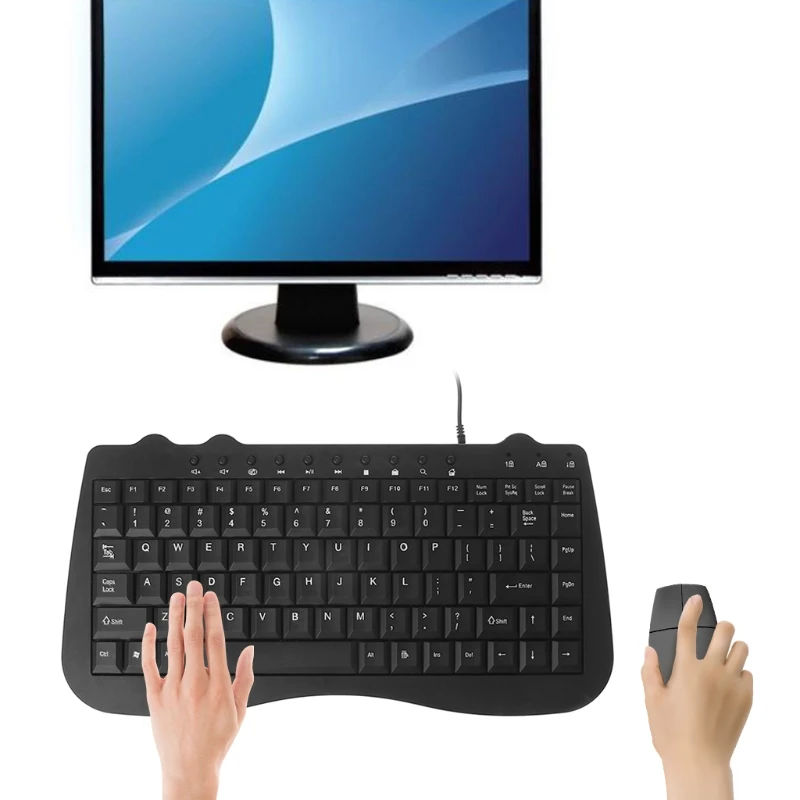 Multimedia Office Waterproof Wired Laptop Keyboard For Windows XP/Vista