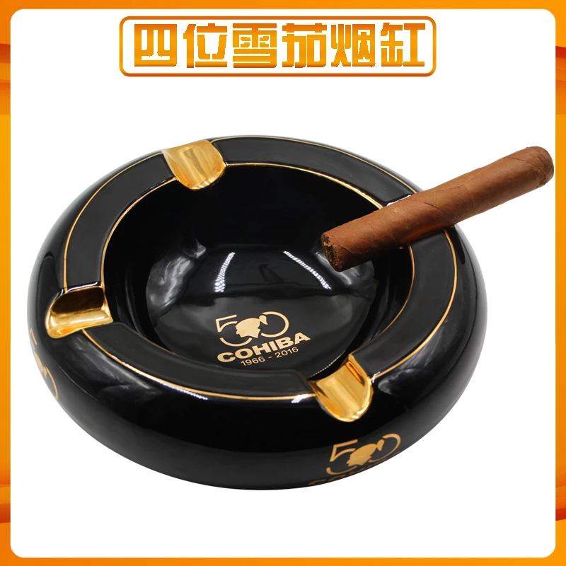 Luxury Design Holder 1 Cigar CIGAR ASHTRAY ceramic large size single large diameter smoking slot living room decoration Luxury Design Holder 1 Cigar CIGAR ASHTRAY ceramic large size single large diameter smoking slot living room decoration