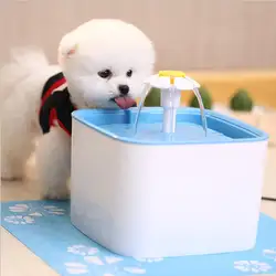 ПЭТ собака кошка автоматическая электрическая Питьевая чаша фильтр 2л водяной фонтан Электрический фонтан поилка чаша ПЭТ синий