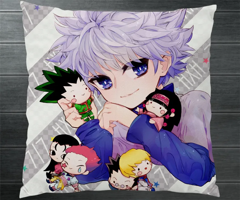 

HUNTER X HUNTER Killua Zoldyck Hisoka GON FREECSS Two Sides Pillowcase Manga Anime Pillow Cushion Case Cover Cosplay Gift New P6