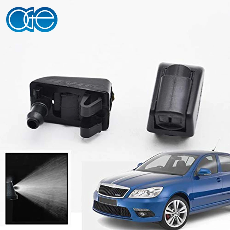 

2Pcs Front Windshield Wiper Washer Jet Nozzle Spray for Skoda Octavia 1Z 2005-2013 OE: 1Z0955985