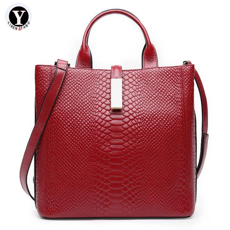 

Yirenfang Genuine Leather Women Bag Snake Serpentine Big Crossbody Bags Handbags Women Famous Brands Shoulder Bag For Women