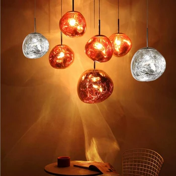 

Postmodern creative small chandelier Nordic lava personality bar clothing shop industrial wind magic beans single head LED lamp