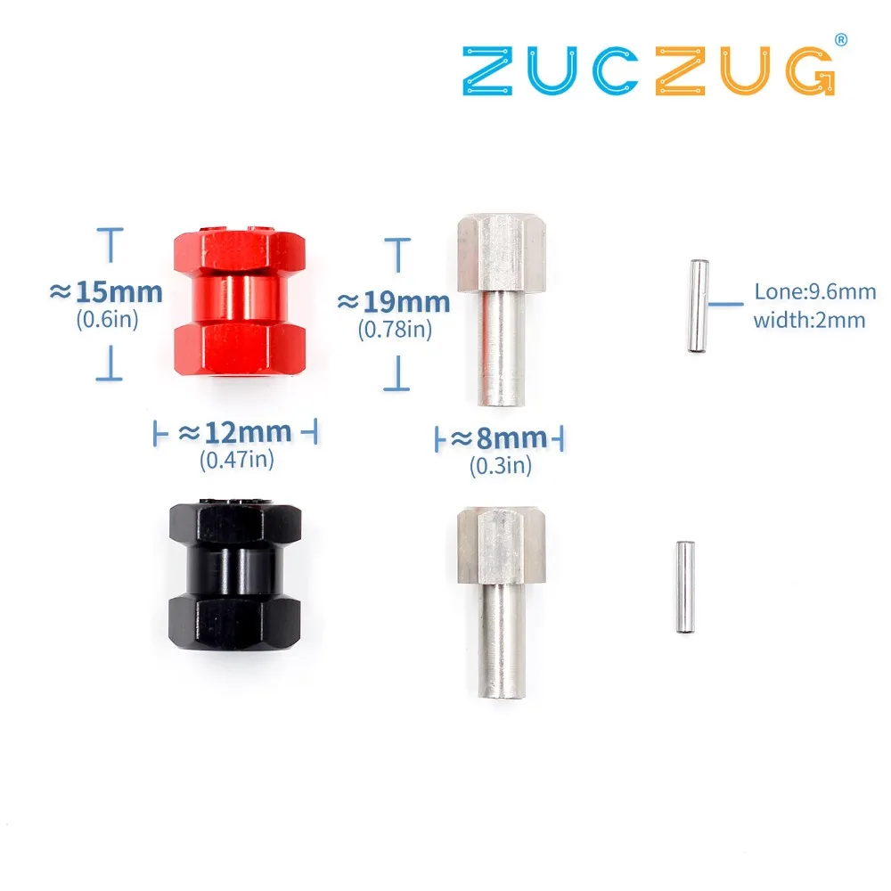 

4Pcs D10058 Upgrade RC Part 12mm 20mm Hex Coupler for 1:10 RC Car Truck AXIAL SCX10 D90 AX10 CC01 F350 RC Rock Crawler