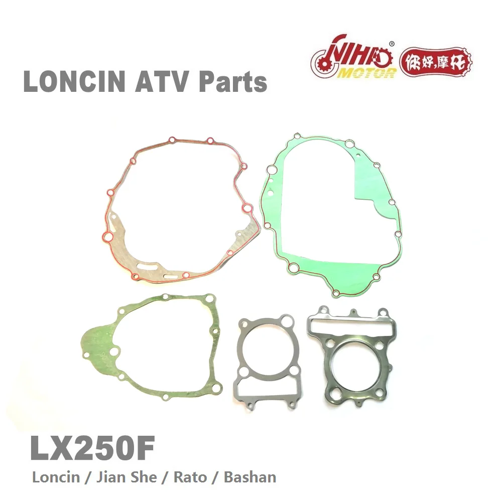 LX 118 мотовездеход LONCIN части комплект прокладок LX250 LC171FMM LX250F 250cc Quad GoKarts Запасные