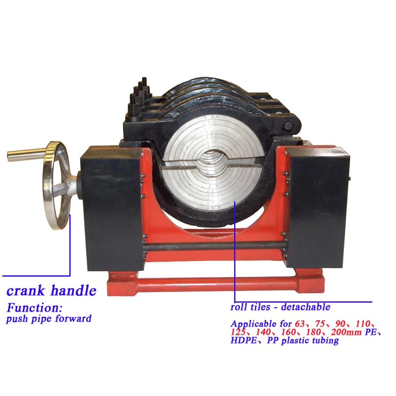 220 В 63-160 мм(2,5-6 дюймов) винт стиль два зажима PE PPR PB PVDF HDPE Стыковая труба сварочный инструмент сварочный трубопровод термоплавкий двигатель