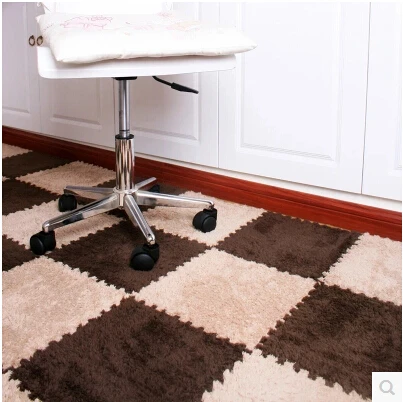

24pcs/lot Plush green carpet foam puzzle mats mats bedroom living room carpet flooring mat crawling sponge