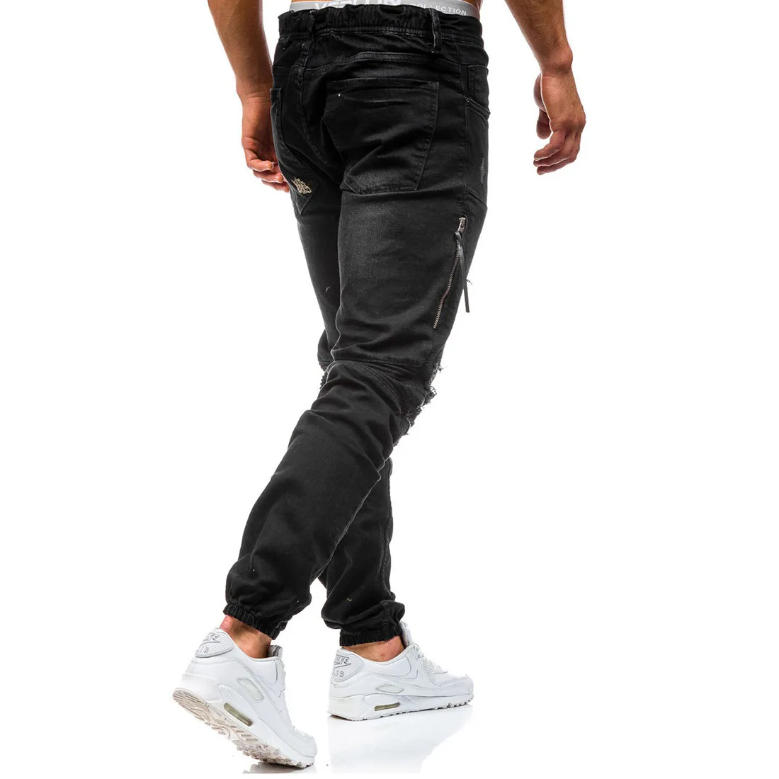 Дизайнер Для мужчин джинсы 100% хлопок плюс Размеры модные Повседневное Ретро Рваные джинсы Для мужчин хип-хоп мужской брюки уличная 29 38 AF6012