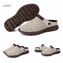 Летние Тапочки большого размера; сетчатые сандалии; Повседневная пляжная обувь с дырками в виде птичьего гнезда; мужские сандалии