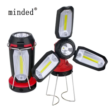 

USB Rechargeable COB Work light LED Flashlight Camping Light 6 Lighting Modes Deformable Fancy Lighting with USB Cable