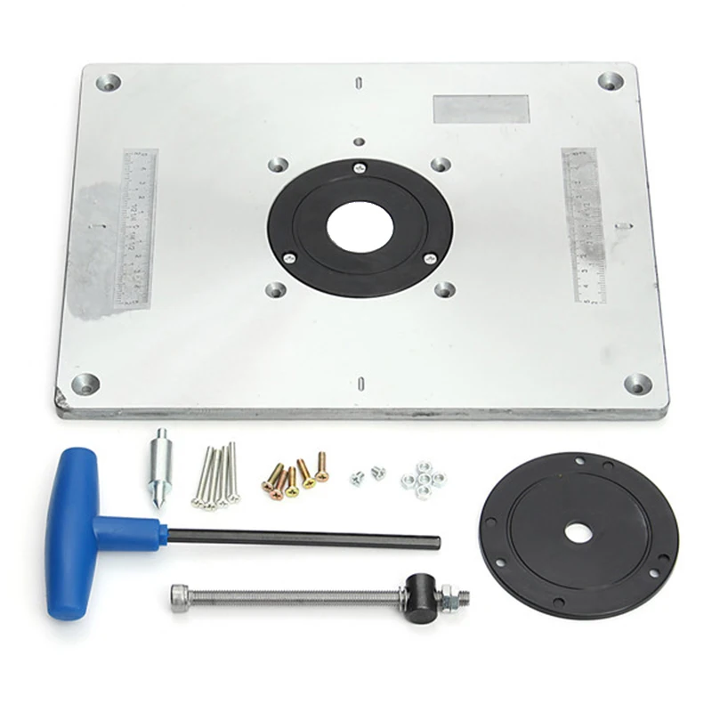 

Router Table Insert Plate Trimming Machine Flip Plate Engraving Machine DIY Woodworking Bench Router Table Insert Plate Aluminum