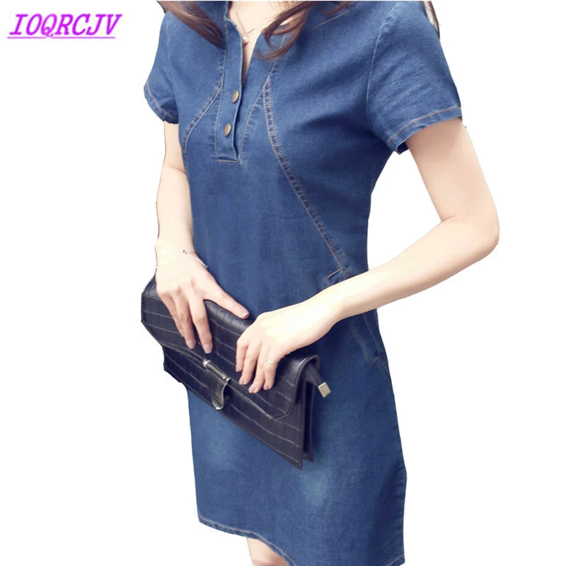 denim pullover dress