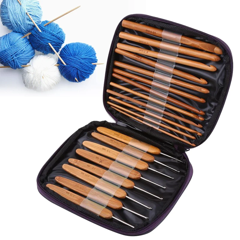 22Pcs Multicolour Crochet Hook Knitting Kit Needles DIY Crafts Sweater