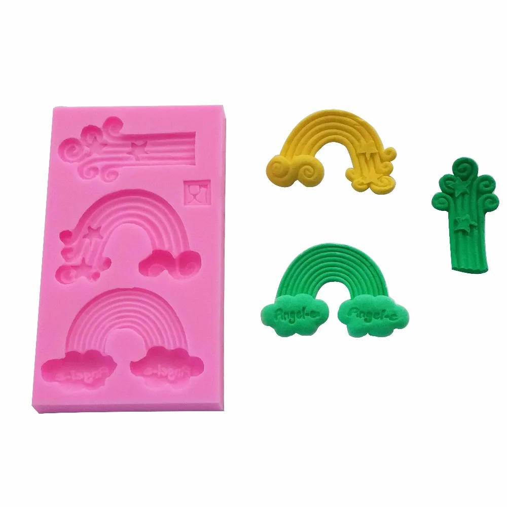 

9523 Rainbows Silicone Fondant Mold Sugar Mold Chocolate Mold Cupcake Cake Decoration Mold Kitchenware DIY
