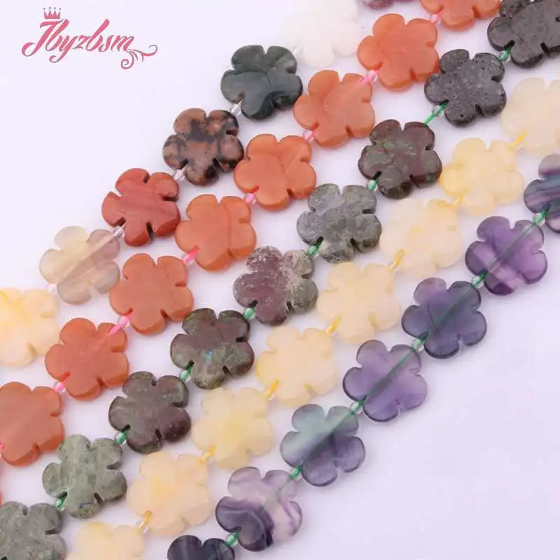 Billige 20mm Münze Blume Rhodonite, Fluorit, Kristall, achate Perlen Naturstein Perlen Für DIY Halskette Schmuck Machen 15 \
