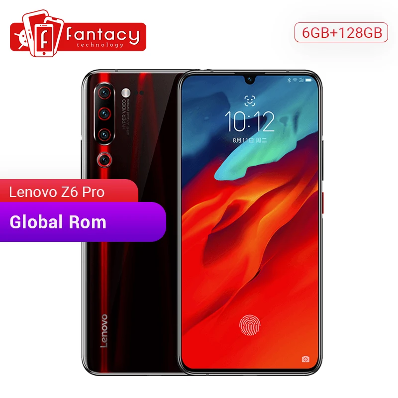 

Global ROM Lenovo Z6 Pro 6GB 128GB Snapdragon 855 Octa Core 6.39" 1080P Display Fingerprint Smartphone Rear 48MP Quad Cameras