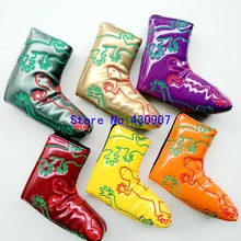 Высокое качество оранжевые броши в виде ящерицы клюшки подголовники с магнитом для игры в гольф Паттер; гольф Gecko чехол для короткой клюшки