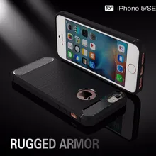 50 шт./партия, чехлы для телефонов для Apple iphone 5s/SE, прочный защитный чехол из углеродного волокна для iphone 5s/SE, 4,0 дюймов