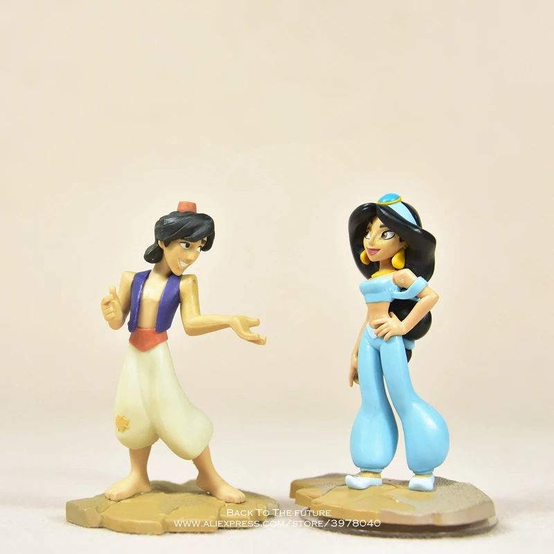 Disney Aladdin Jasmine Princess 9cm Action Figure Anime Mini Decoration PVC Collection Figurine Toys model for children gift