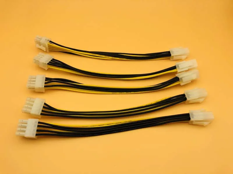 5PCS 20cm ATX 4Pin Male To 8Pin Female EPS Power Cable Adapter CPU Power Supply Converter Cable Convertor For BTC Miner Mining