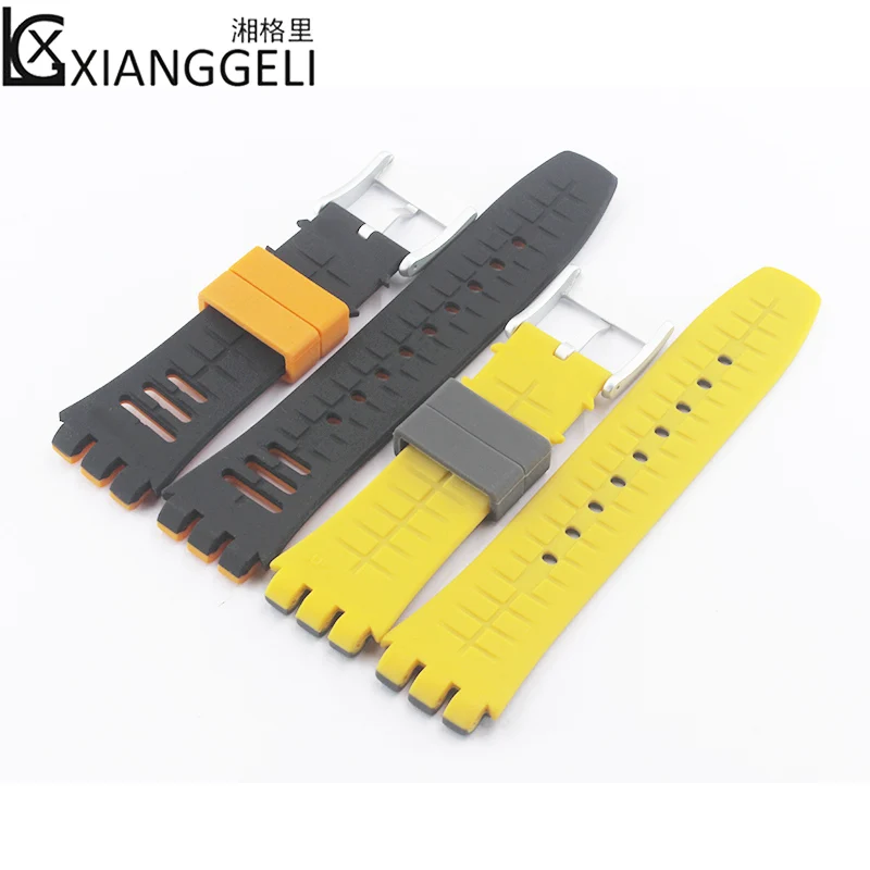 Аксессуары для часов силиконовый ремешок 19 мм Swatch Series SFK397 SFK360 SFK361 мужские и