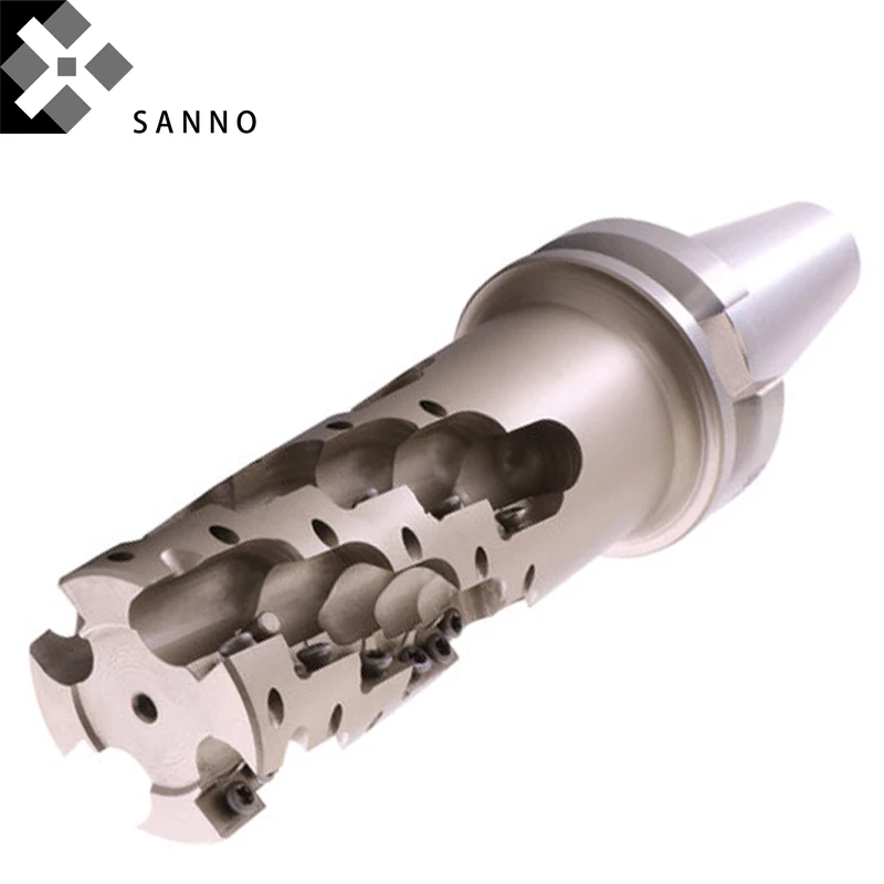 BT40 Indexable spiral milling cutter holder roughing crude milling cutter 56L 84L 112L helical milling with indexable inserts