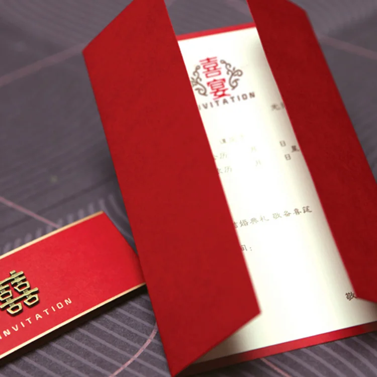 25pcs Red Wedding Invitations Wedding Invitation Cards