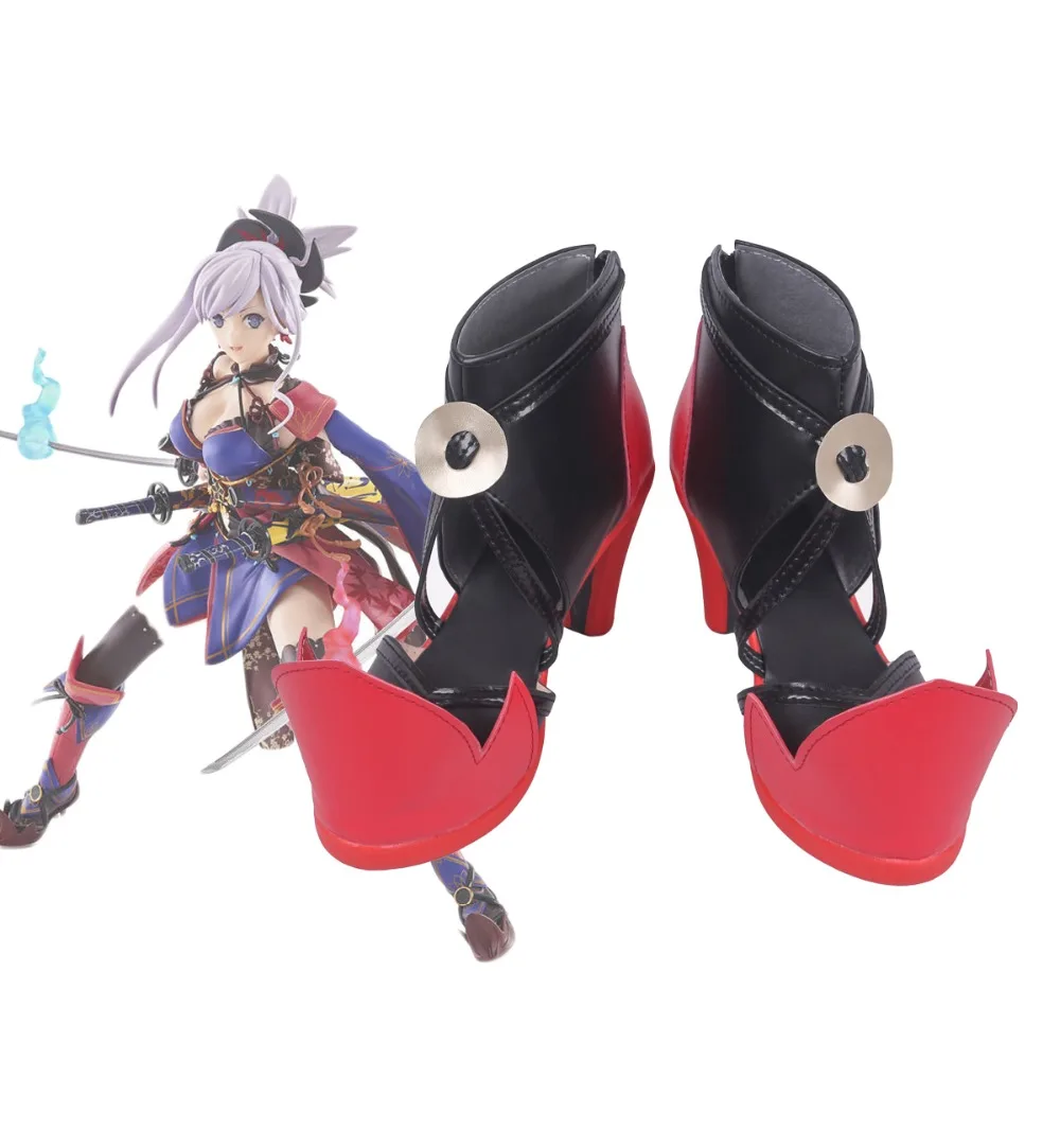 

FGO Miyamoto Musashi Cosplay Fate grand order Miyamoto Musashi Cosplay Shoes Red Boots Custom Made