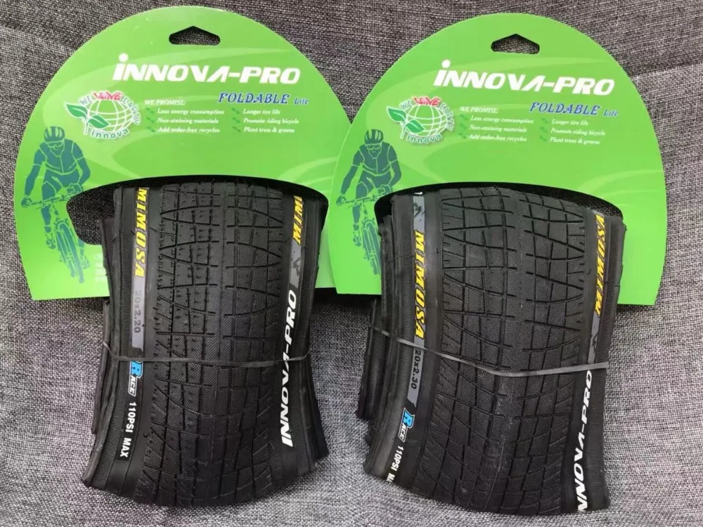 

Innova bmx tires 110psi 20*2.2 447g super light one pair
