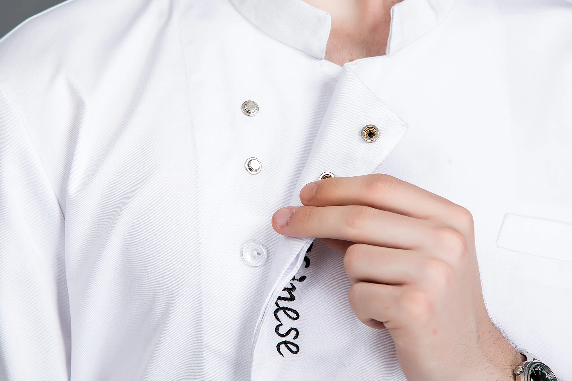 Однобортный унисекс с длинным рукавом шеф-повар куртка для повара Высокое качество пальто с вышивкой кухни Еда Услуги Ресторан Кухня форма