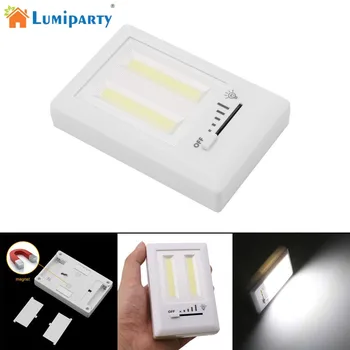 

LumiParty Magnetic COB LED Cordless Lamp Dimmable Wall Night Lights Battery Operated Cabinet Garage Emergency Light jk30