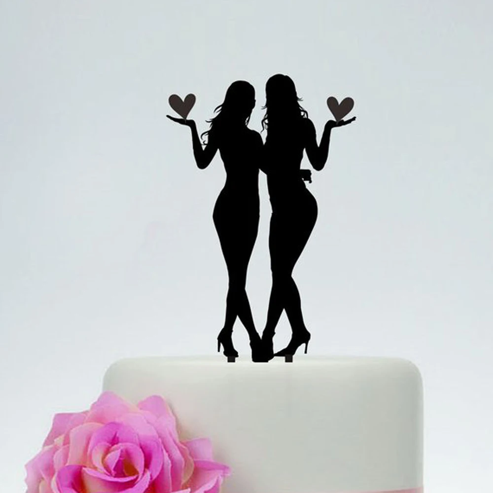 Same-sex lady and mrs Cake Topper, Lesbian wedding Cake Topper Cake Topper silhouette, wedding cake decoration Supplies