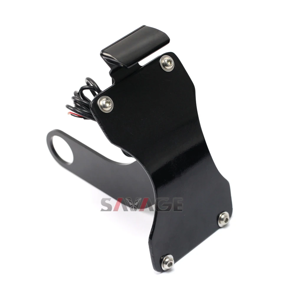

For SUZUKI HAYABUSA GSXR 600/750/1000 GSXS1000 GSF1250 Motorcycle Curved Vertical Side Mount Registration License Plate Holder