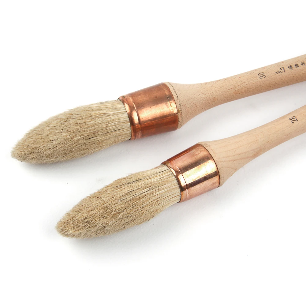 bristle round paint brushes oil paint brush set oil painting mallet