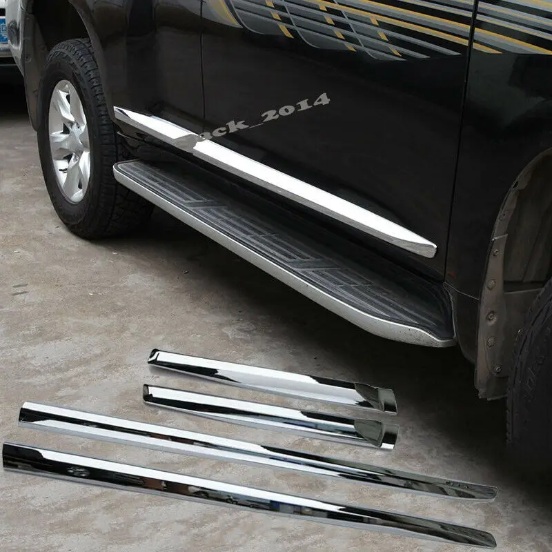 

For Toyota Land Cruiser Prado FJ150 LC150 2010-2018 ABS chrome Car Side Door Body Trim 4pcs