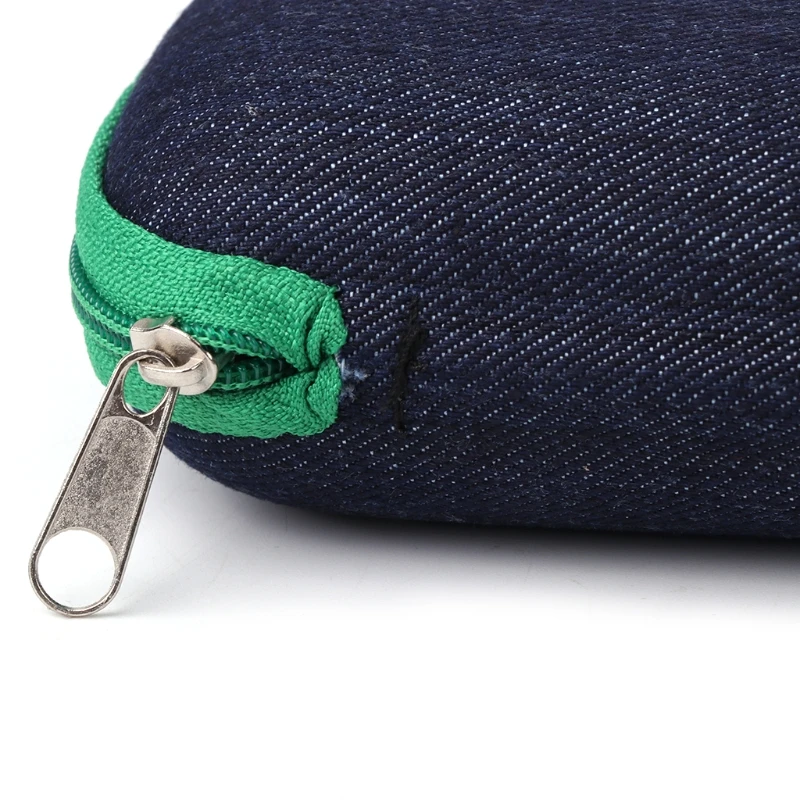 Футляр для очков из джинсовой ткани на молнии с защитой от раздавливания